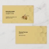 ビーカラフルとハニカムライトアンバー金ゴールド 名刺 (正面/裏面)