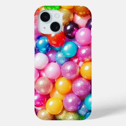 ビーカラフルバきらめくポップ・アートのーズ Case-Mate iPhoneケース (裏面)