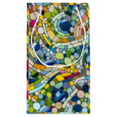 ビーカラフルブルズモザイクアート スモールペーパーバッグ (裏面)