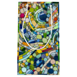 ビーカラフルブルズモザイクアート スモールペーパーバッグ