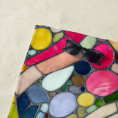 ビーカラフルブルズモザイクアート ビーチタオル (インサイチュ)