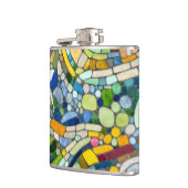 ビーカラフルブルズモザイクアート フラスク (左)
