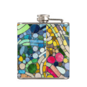 ビーカラフルブルズモザイクアート フラスク (裏面)