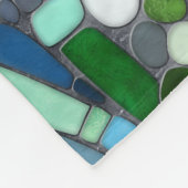 ビーカラフルブルズモザイクアート フリースブランケット (角)