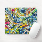 ビーカラフルブルズモザイクアート マウスパッド (マウス)