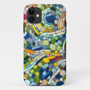 ビーカラフルブルズモザイクアート iPhone 11 ケース