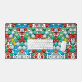 ビーカラフルブル芸術的フォトデザイン デスクマット (キーボード&マウス)