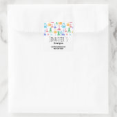 ビーカーとフラスコのおもしろいパターン事業 スクエアシール (バッグ)