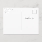 ビーカースとフラスコおもしろい科学パターン インビテーションポストカード (裏面)