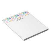 ビーカースとフラスコおもしろい科学パターン ノートパッド (アングル)