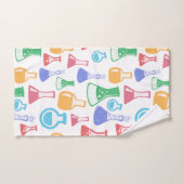 ビーカースとフラスコおもしろい科学パターン バスタオルセット (ハンドタオル)