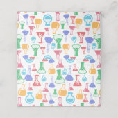 ビーカースとフラスコおもしろい科学パターン プレイスカード (外部開封)