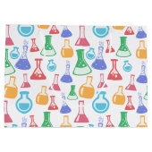 ビーカースとフラスコおもしろい科学パターン ラージペーパーバッグ (裏面)