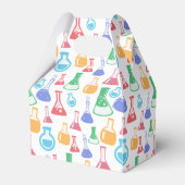 ビーカーズとフラスコおもしろい科学パターン誕生日 フェイバーボックス (裏面サイド)