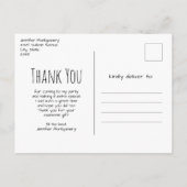 ビーカーズ&フラスコ科学パターンありがとうありがとう ポストカード (裏面)