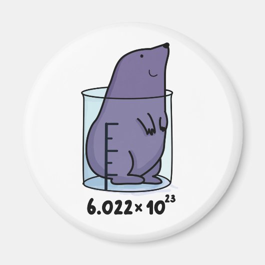 ビーカープンのかわいいモグラ マグネット (正面)