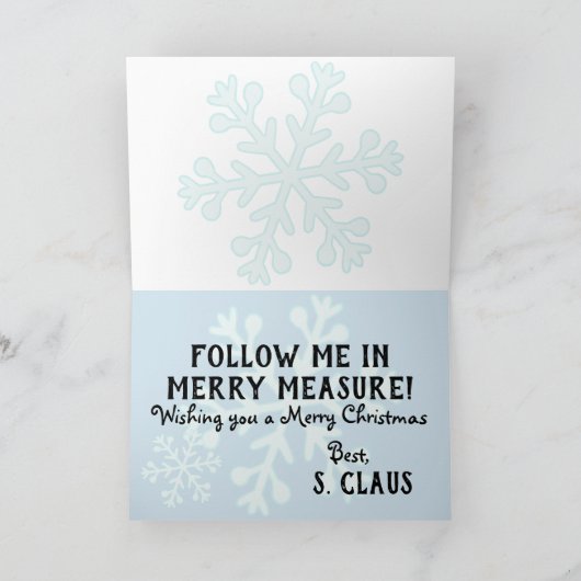 ビーカーメリーグリーティングカードの測定(祝日) カード (内部)