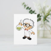 ビーカー付き科学者 ポストカード (スタンド正面)
