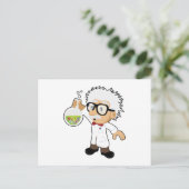 ビーカー付き科学者 ポストカード (スタンド正面)