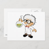 ビーカー付き科学者 ポストカード (正面/裏面)