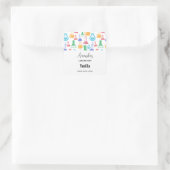 ビーカー・フラスコおもしろい柄キャンドルビジネス スクエアシール (バッグ)