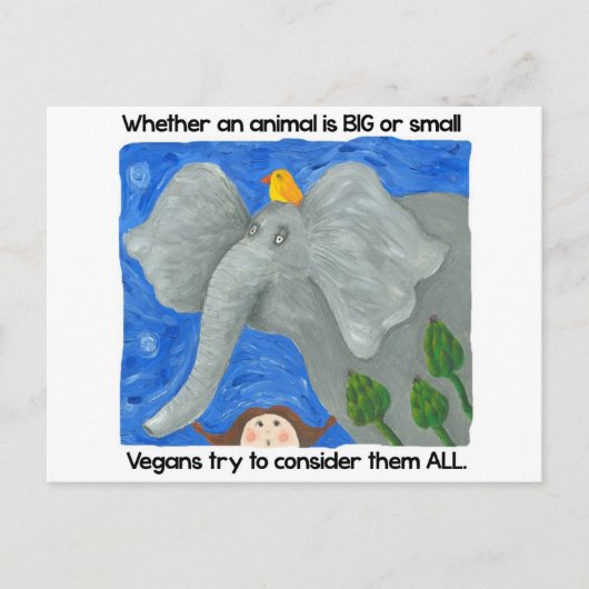 ビーガニズムを推進！ ポストカード (正面)
