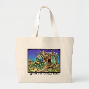 ビーガレージセールズ 典型的な蜂 おもしろTシャツ ラージトートバッグ