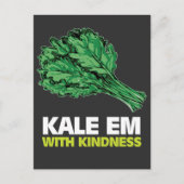 ビーガンおもしろいことわざ – ケールヘルシーフードベジギフト ポストカード (正面)