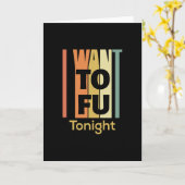 ビーガンおもしろいシャツ – 今夜は豆腐が欲しい カード (黄色い花)