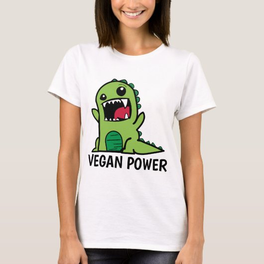 ビーガンおもしろいパワーTシャツ Tシャツ (正面)