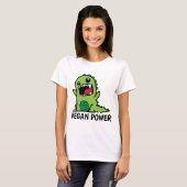 ビーガンおもしろいパワーTシャツ Tシャツ (正面フル)