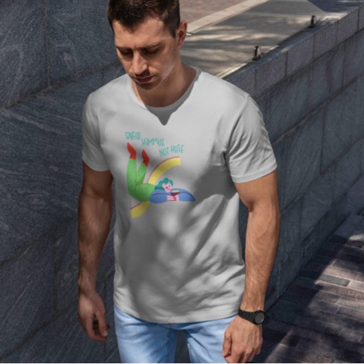 ビーガンおもしろいフムス Tシャツ