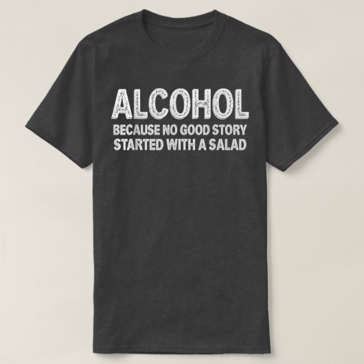ビーガンおもしろいベジタリアンアルコール飲料 Tシャツ (デザイン正面)