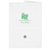 「ビーガンおもしろいメアリー」クリスマスカードの自動修正 (裏面)