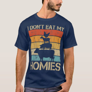 ビーガンおもしろい動物愛好家私のホミーズ食べグではない Tシャツ