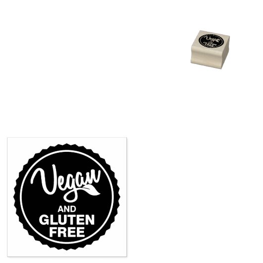ビーガンおよびグルテンフリー製品の識別 ラバースタンプ (押印)