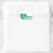 ビーガンとハート ラウンドシール (バッグ)