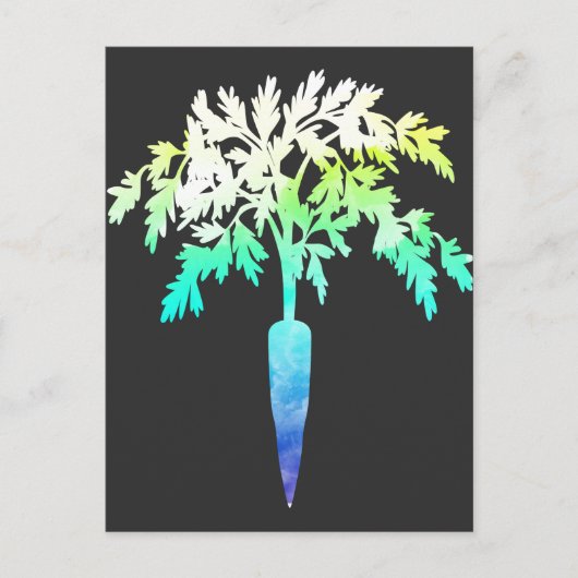 ビーガンとベジタリアンのためのハーブのニンジンの贈り物 ポストカード (正面)