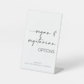 ビーガンとベジタリアンの結婚オプションのビュッフェ 台座サイン (正面)