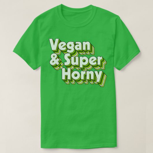 ビーガンとホーすごいニー Tシャツ (デザイン正面)