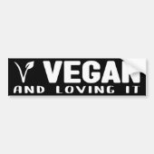 ビーガンと愛するIt、アクティビズム バンパーステッカー (正面)