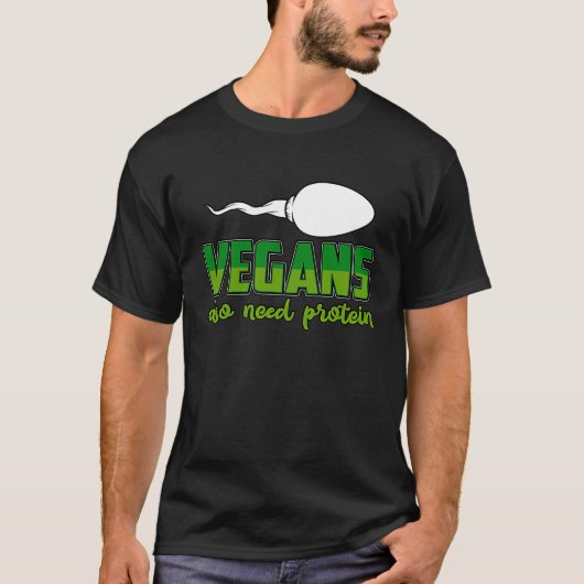 ビーガンにはタンパク質ビーガンことわざも必要 Tシャツ (正面)