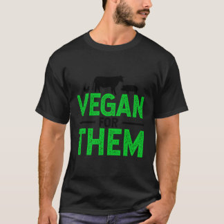 ビーガンのため動物牛豚チキンノミートヘア Tシャツ