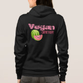 ビーガンのひよこのフード付きスウェットシャツ パーカ (裏面)