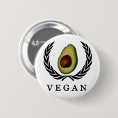 ビーガンのアボカドボタン 缶バッジ (正面&裏面)