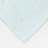 ビーガンのクリスマスと漫画の子豚とプレゼント フリースブランケット (角)