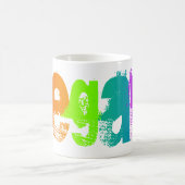 ビーガンのグランジな虹のマグ コーヒーマグカップ (中央)
