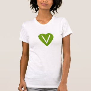 ビーガンのハートのワイシャツ Tシャツ