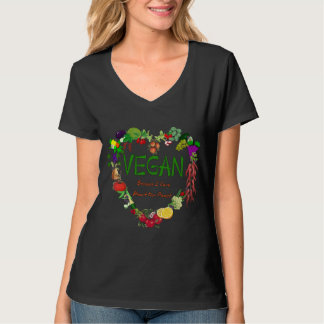 ビーガンのハート Tシャツ