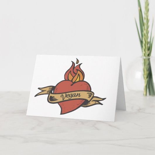 ビーガンのバレンタインデーカード シーズンカード (正面)